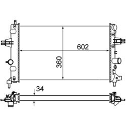 Chladič motora MAHLE CR 574 000S