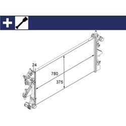 Chladič motora MAHLE CR 881 000S