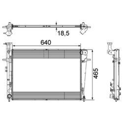 Chladič motora MAHLE CR 908 000P