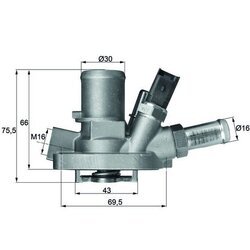 Termostat chladenia MAHLE TI 147 80