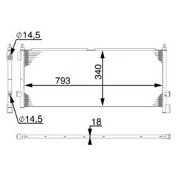 Kondenzátor klimatizácie MAHLE AC 532 000S - obr. 1