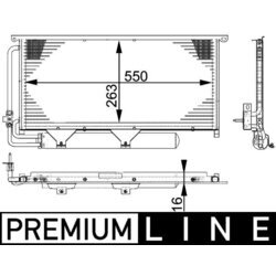 Kondenzátor klimatizácie MAHLE AC 663 000P