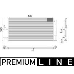 Kondenzátor klimatizácie MAHLE AC 942 000P - obr. 1