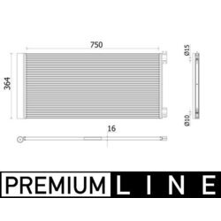 Kondenzátor klimatizácie MAHLE AC 945 000P