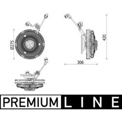 Spojka ventilátora chladenia MAHLE CFC 259 000P