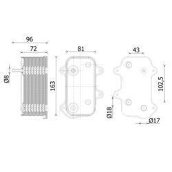 Chladič motorového oleja MAHLE CLC 282 000S