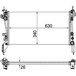 Chladič motora MAHLE CR 1122 000P