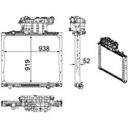 Chladič motora MAHLE CR 1168 000P - obr. 1