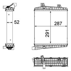 Chladič motora MAHLE CR 1186 000P - obr. 1