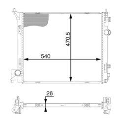 Chladič motora MAHLE CR 1594 000S