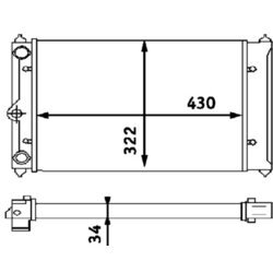 Chladič motora MAHLE CR 408 000S