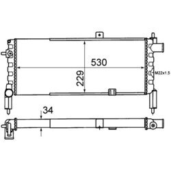 Chladič motora MAHLE CR 442 000S