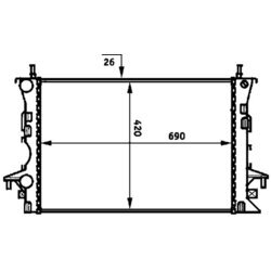 Chladič motora MAHLE CR 459 000P