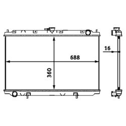 Chladič motora MAHLE CR 545 000S