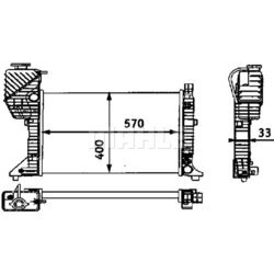 Chladič motora MAHLE CR 677 000P - obr. 3