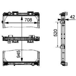 Chladič motora MAHLE CR 707 000P - obr. 3