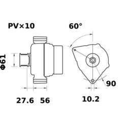 Alternátor MAHLE MG 35 - obr. 1