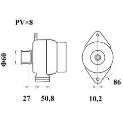 Alternátor MAHLE MG 414 - obr. 4