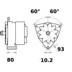 Alternátor MAHLE MG 493 - obr. 2