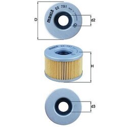 Olejový filter MAHLE OX 791 - obr. 2