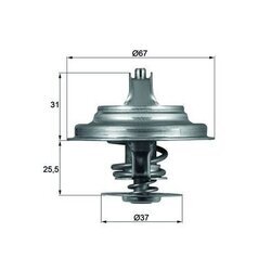 Termostat chladenia MAHLE TX 25 87D - obr. 1