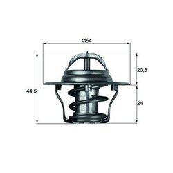 Termostat chladenia MAHLE TX 4 75D