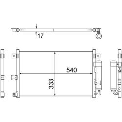 Kondenzátor klimatizácie MAHLE AC 507 000S - obr. 1