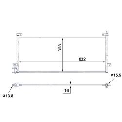 Kondenzátor klimatizácie MAHLE AC 884 000S - obr. 1