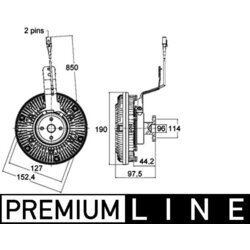 Spojka ventilátora chladenia MAHLE CFC 136 000P