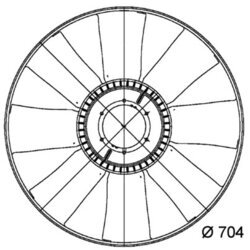 Koleso ventilátora chladenia motora MAHLE CFW 9 000P - obr. 1