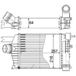 Chladič plniaceho vzduchu MAHLE CI 498 000S - obr. 1