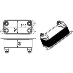 Chladič oleja automatickej prevodovky MAHLE CLC 227 000P - obr. 1