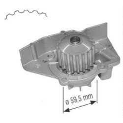 Vodné čerpadlo, chladenie motora MAHLE CP 91 000S