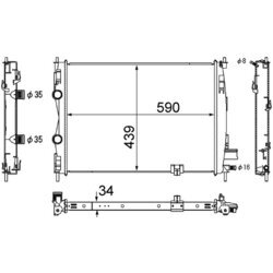 Chladič motora MAHLE CR 1075 000S