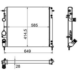 Chladič motora MAHLE CR 1146 000P