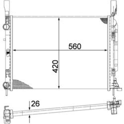 Chladič motora MAHLE CR 1156 000P