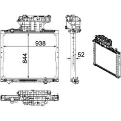 Chladič motora MAHLE CR 1167 000P - obr. 3