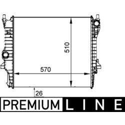 Chladič motora MAHLE CR 1360 000P - obr. 2