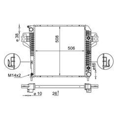 Chladič motora MAHLE CR 1575 000S