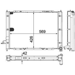 Chladič motora MAHLE CR 361 000P - obr. 1