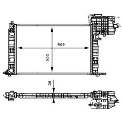 Chladič motora MAHLE CR 386 000P - obr. 1