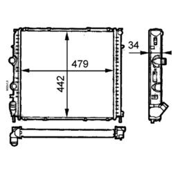 Chladič motora MAHLE CR 465 000S