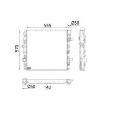 Chladič motora MAHLE CR 662 000P - obr. 2