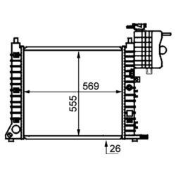 Chladič motora MAHLE CR 679 000P - obr. 1