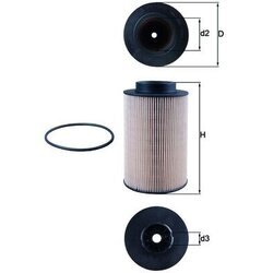 Palivový filter MAHLE KX 191/1D - obr. 2