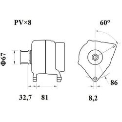 Alternátor MAHLE MG 246 - obr. 1