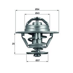 Termostat chladenia MAHLE TX 93 74D