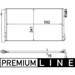 Kondenzátor klimatizácie MAHLE AC 414 000P