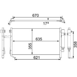 Kondenzátor klimatizácie MAHLE AC 479 001S - obr. 1