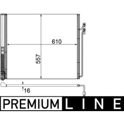 Kondenzátor klimatizácie MAHLE AC 586 000P